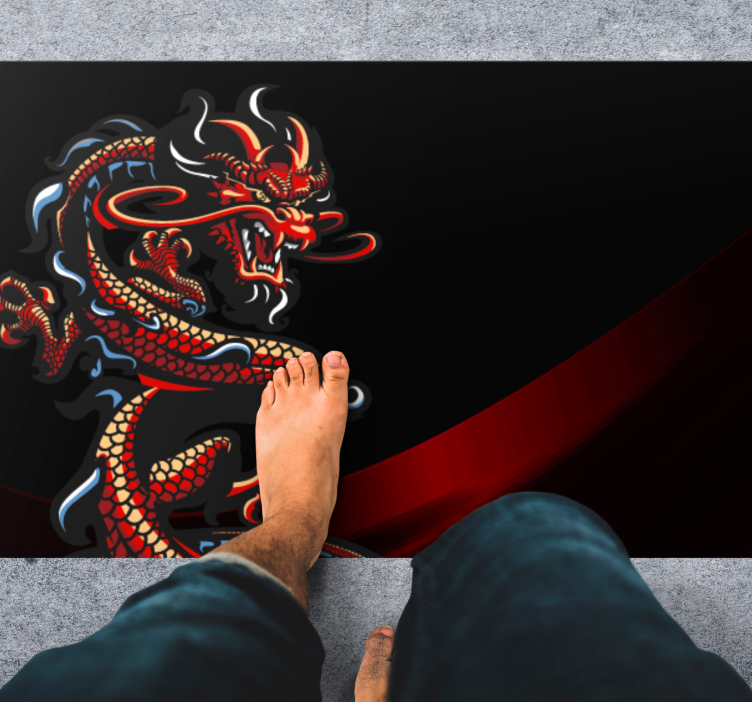 Dragon Illustration teen vinyl carpet - TenStickers