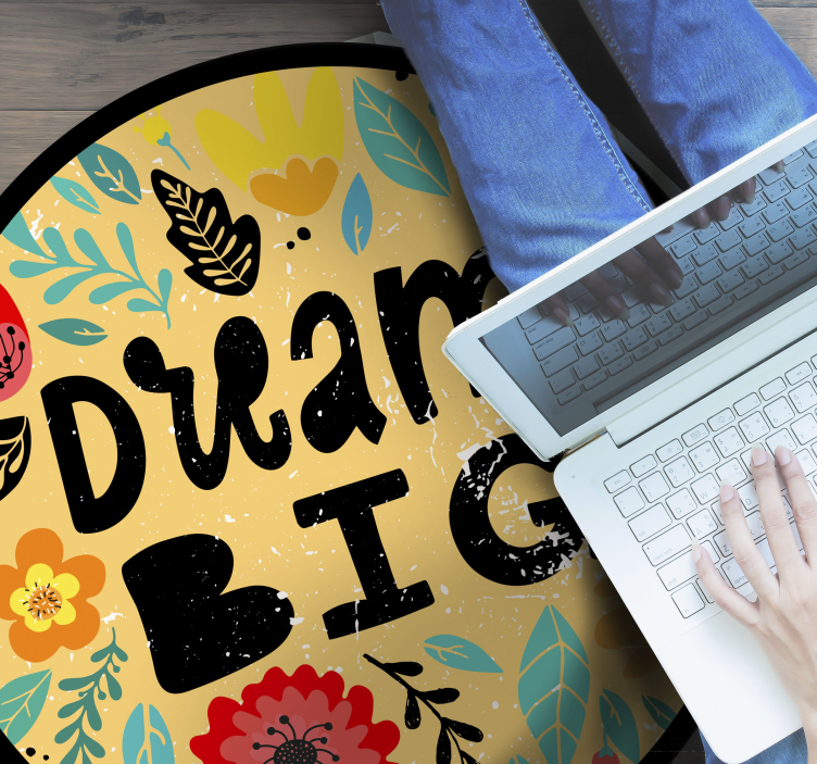 Dream Big Motif custom vinyl carpet - TenStickers