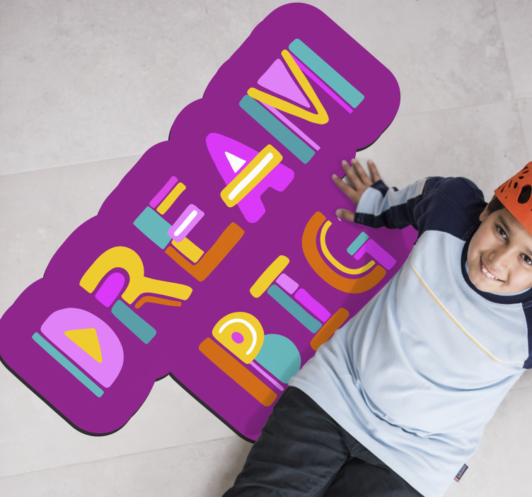 Dream Big Typography kids vinyl carpet - TenStickers