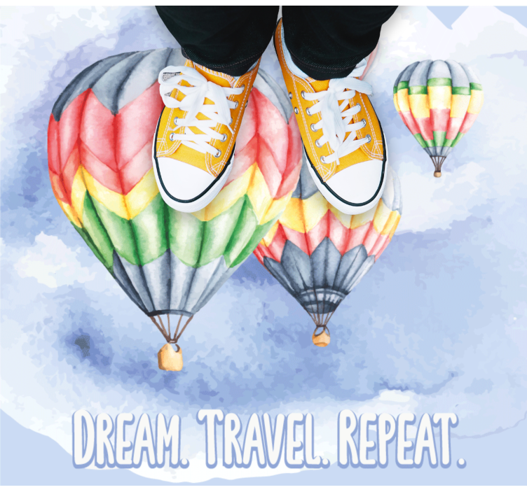 Dream travel repeat custom vinyl carpet - TenStickers