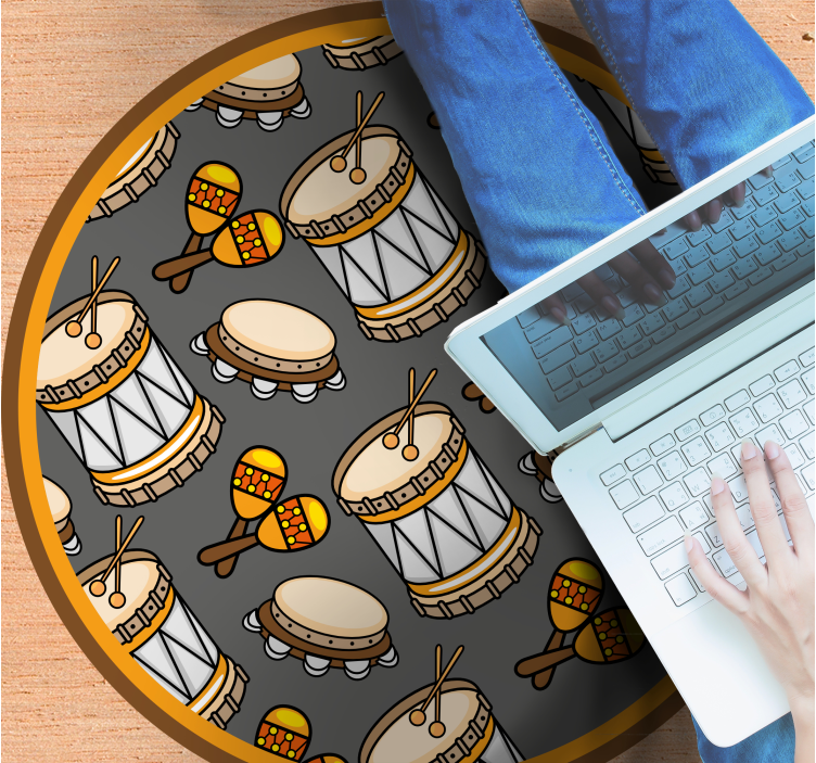 Drum Pattern Play kids vinyl carpet - TenStickers