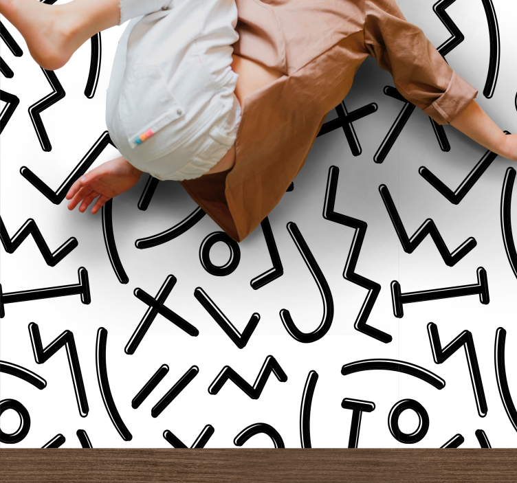 Dynamic Abstract Lines kids vinyl carpet - TenStickers