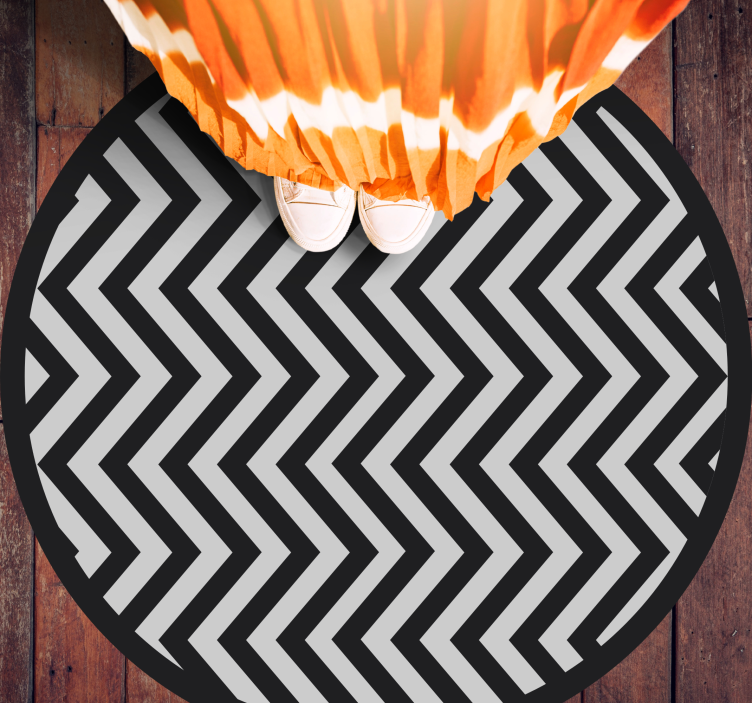 Dynamic Chevron Pattern geometric vinyl carpet - TenStickers