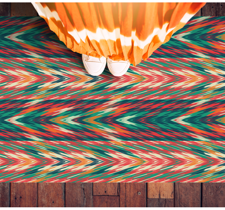 Dynamic colour waves striped vinyl carpet - TenStickers