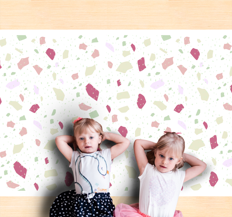 Dynamic Colorful Shapes kids vinyl carpet - TenStickers
