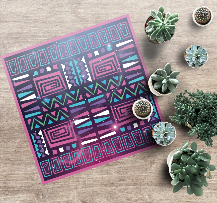 Dynamic Geometric Patterns ethnic vinyl carpet - TenStickers
