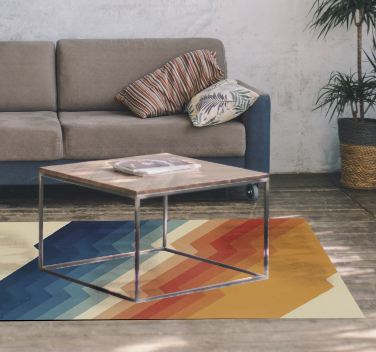 Dynamic zigzag living room vinyl carpet - TenStickers
