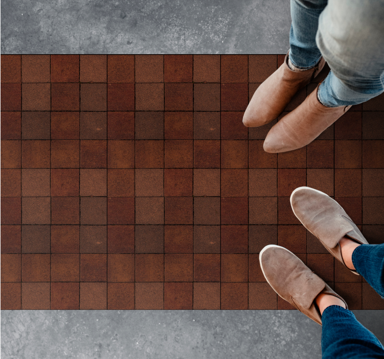 Earthy Tiled Surface tile vinyl carpet - TenStickers