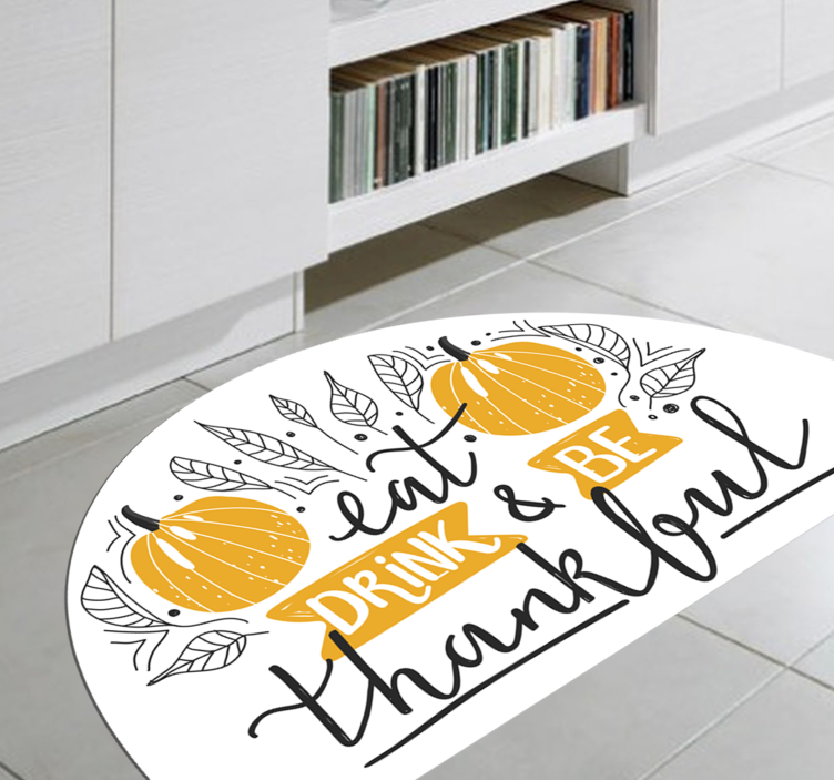 Eat Drink Thankful event vinyl carpet - TenStickers