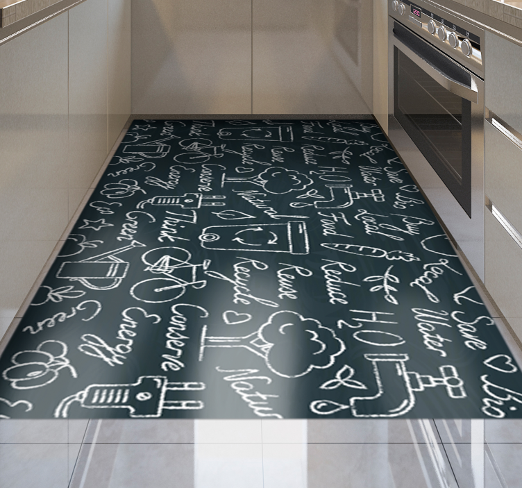 Eco-Friendly messages kitchen vinyl carpet - TenStickers