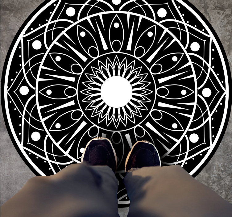 Elaborate mandala motif mandala vinyl carpet - TenStickers