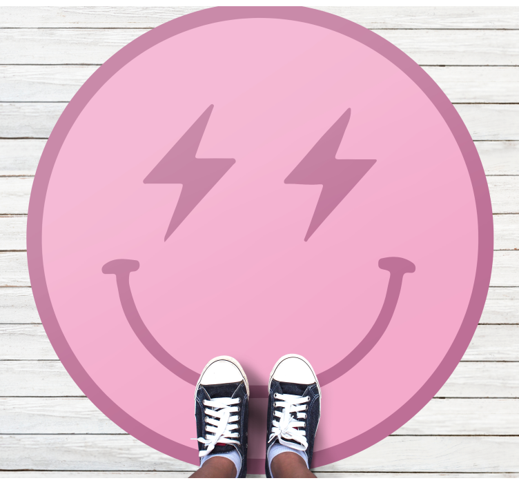 Electrifying smile face teen vinyl carpet - TenStickers