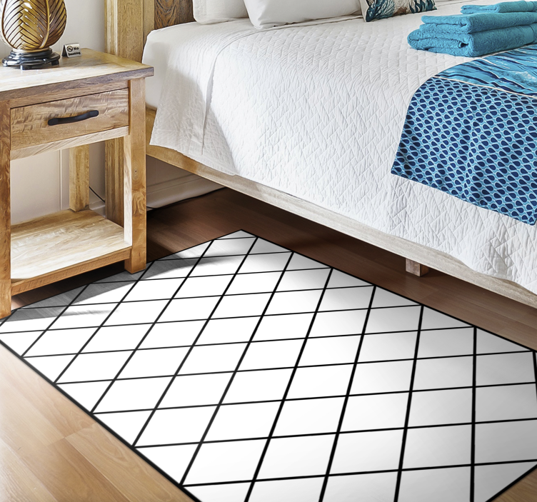 Elegant Black Patterns geometric vinyl carpet - TenStickers