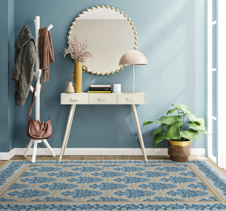 Elegant floral baroque  entrance hall vinyl carpet - TenStickers