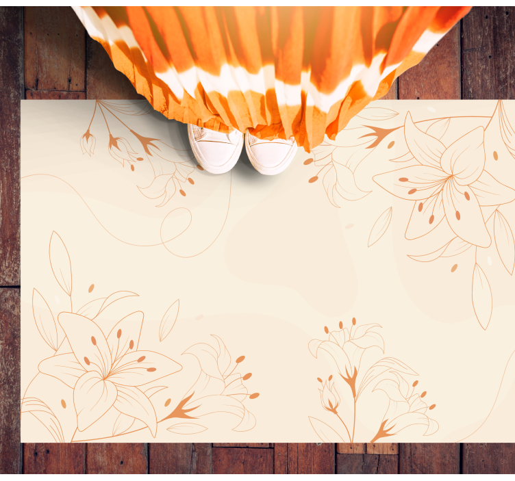 Elegant Botanical Component floral vinyl carpet - TenStickers