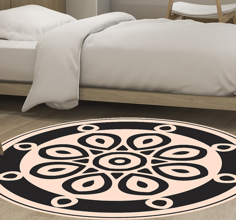 Elegant Circular Motif mandala vinyl carpet - TenStickers