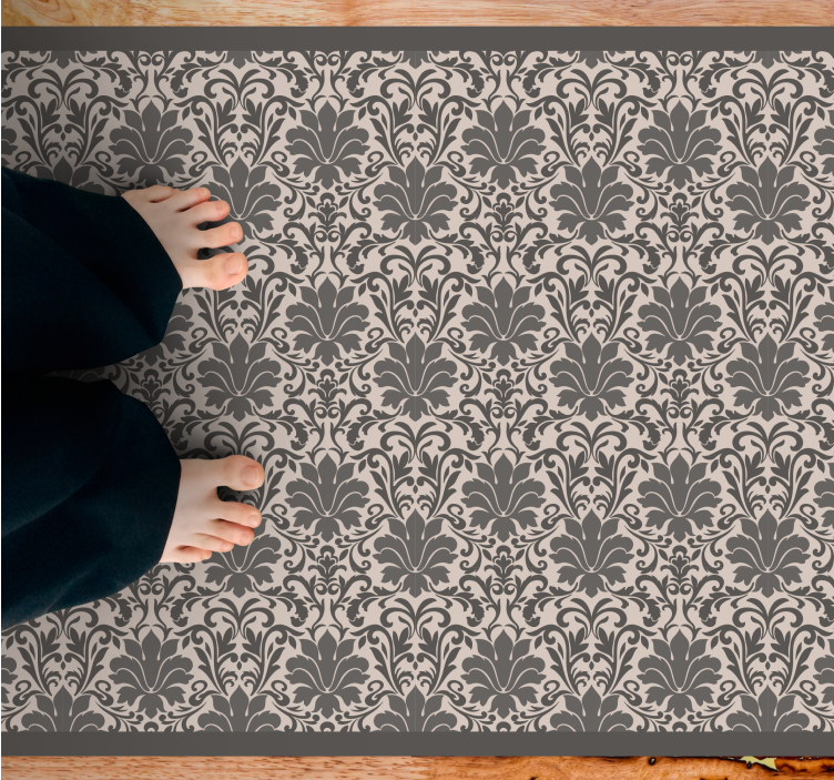 Elegant Damask Pattern stone effect vinyl carpet - TenStickers