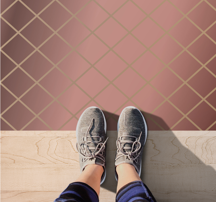 Elegant diamond pattern modern vinyl carpet - TenStickers