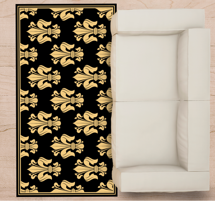 Elegant Fleur-de-Lis Pattern living room vinyl carpet - TenStickers