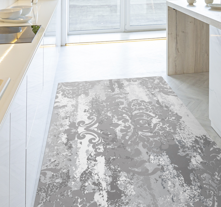 Elegant Grey Swirls marble vinyl carpet - TenStickers