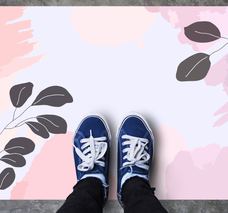 Elegant Leaf Pattern floral vinyl carpet - TenStickers
