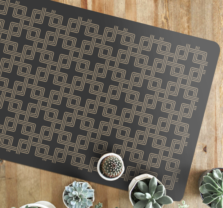 Elegant Line Patterns mosaic vinyl carpet - TenStickers