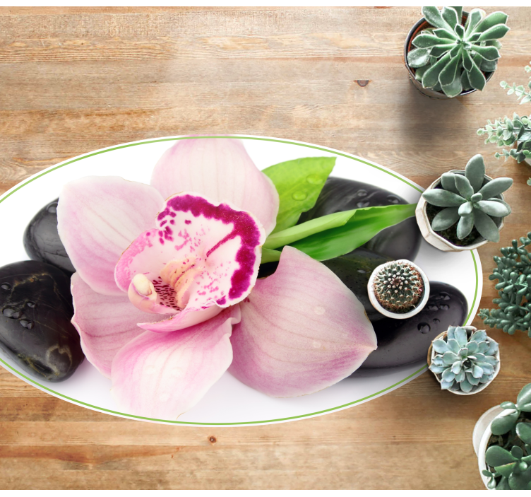 Elegant Orchid Arrangement floral vinyl carpet - TenStickers