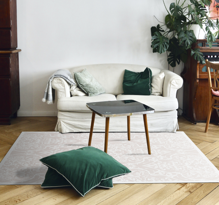 Elegant patterned design living room vinyl carpet - TenStickers