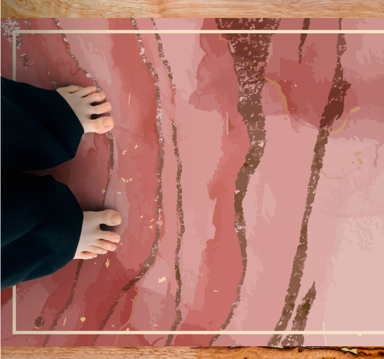 Elegant Pink Swirls marble vinyl carpet - TenStickers