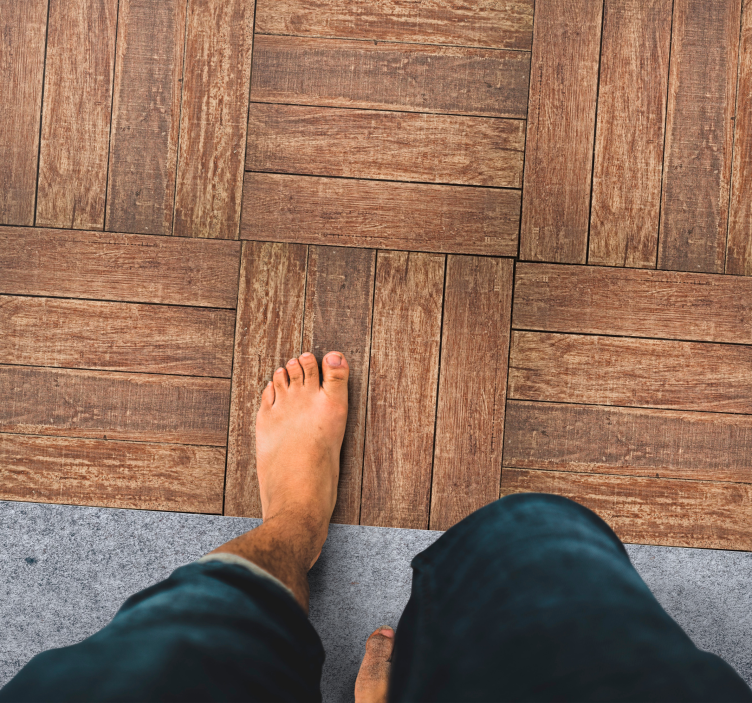 Luxurious pattern wood effect vinyl carpet - TenStickers