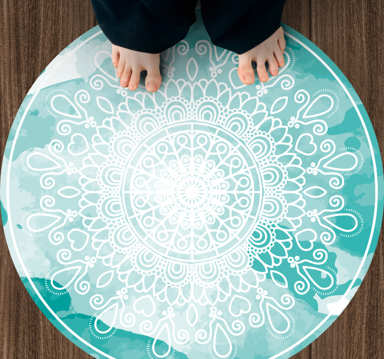 Elegant watercolor tones mandala vinyl carpet - TenStickers