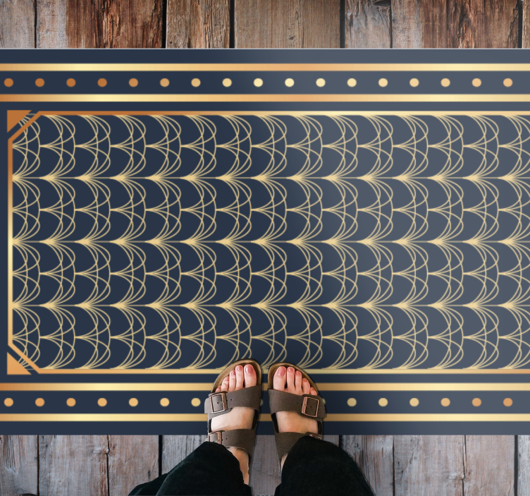 Elegant Wave Patterns geometric vinyl carpet - TenStickers