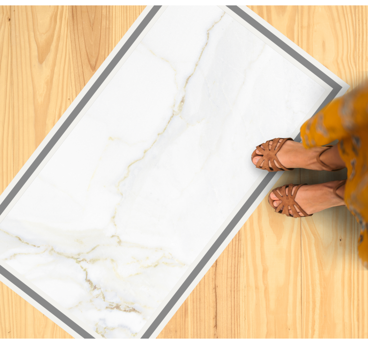 Elegant white veins marble vinyl carpet - TenStickers
