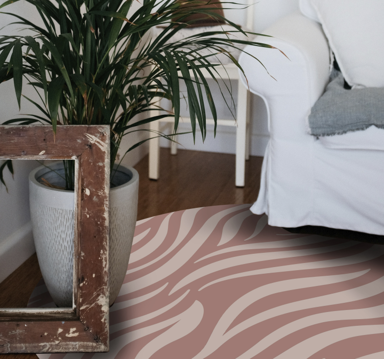 Elegant Zebra Stripes animal print vinyl carpet - TenStickers