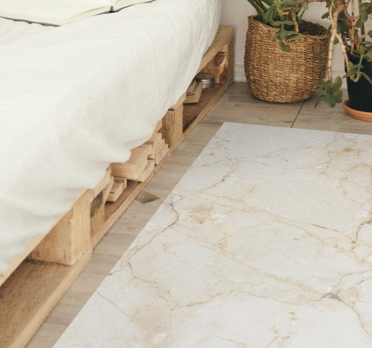 Elegantly Polished Stone bedroom vinyl carpet - TenStickers