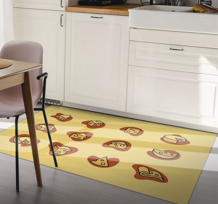 Emmental cheese minimal rug - TenStickers