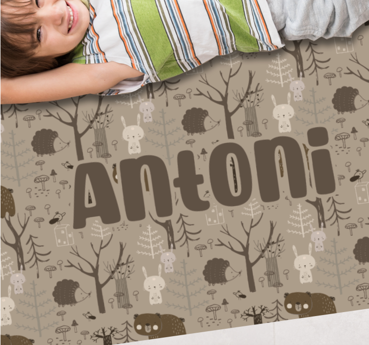 Enchanted Forest custom vinyl carpet - TenStickers