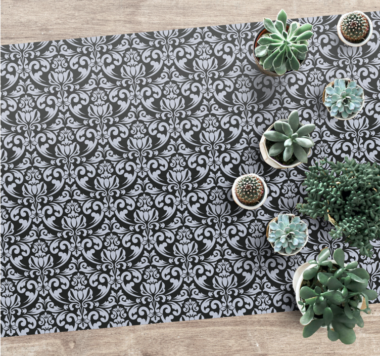 Enduring Botanical Inspiration tile vinyl carpet - TenStickers