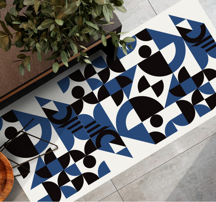 Energetic Forms geometric vinyl carpet - TenStickers