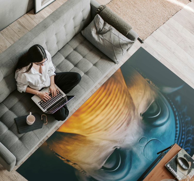 ETHEREAL ELEPHANT FACES ethnic vinyl carpet - TenStickers