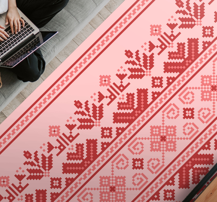 Ethnic Ornamental Pattern mandala vinyl carpet - TenStickers