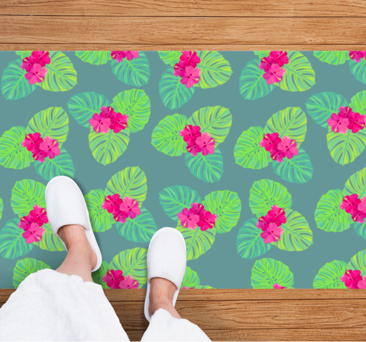 Exotic floral arrangement floral vinyl carpet - TenStickers