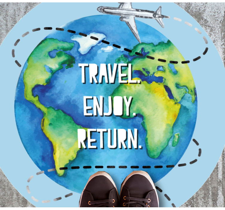 Expedition joy return world map vinyl carpet - TenStickers