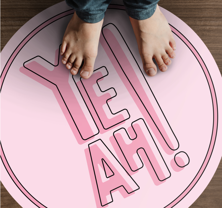 Expressive Text Motif custom vinyl carpet - TenStickers