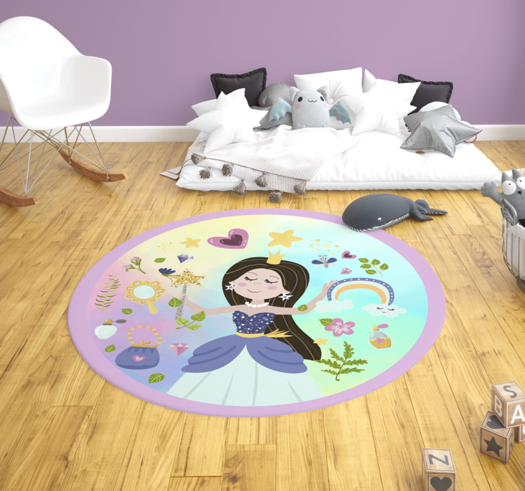 Fairytale Princess kids vinyl carpet - TenStickers