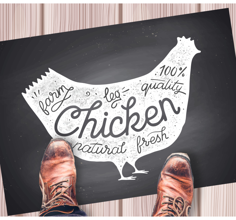 Farm fresh chicken kitchen vinyl carpet - TenStickers