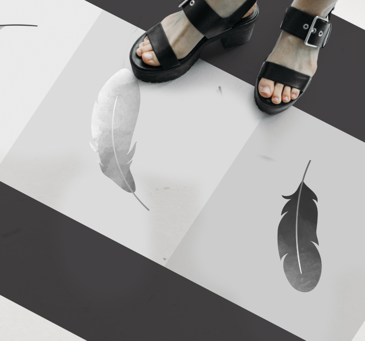 Feather minimalism animal vinyl carpet - TenStickers