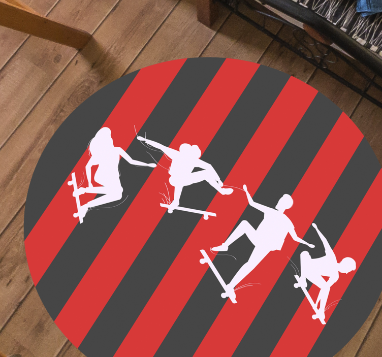 Fencing Silhouettes game vinyl carpet - TenStickers