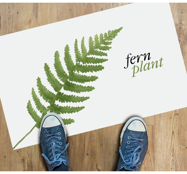 Fern plant design floral vinyl carpet - TenStickers