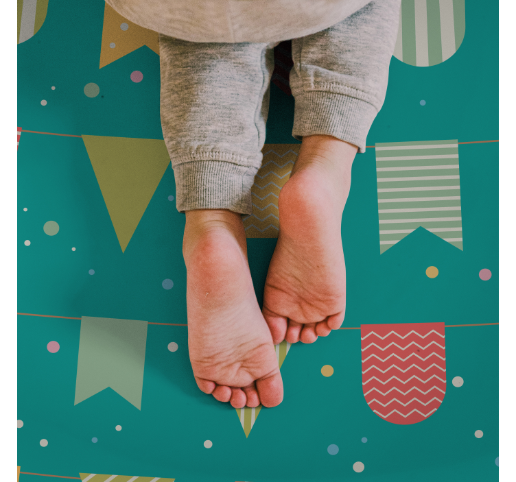 Festive Bunting kids vinyl carpet - TenStickers